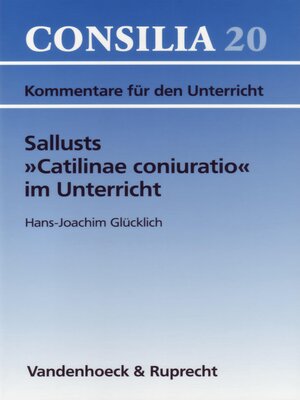 cover image of Sallusts »Catilinae coniuratio« im Unterricht